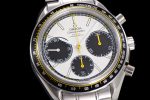 Speedmaster Racing Master SS HKF Best Edition White/Black Dial on SS Bracelet A7750 - Image 5