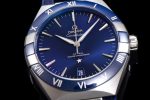 Constellation Blue Ceramic SS SBF 1:1 Best Edition Blue Dial on Blue Gummy Strap A8900 Super Clone - Image 5