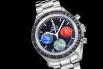 Speedmaster From Moon to Mars OMF 1:1 Best Edition Black Dial on SS Bracelet Manual Winding Chrono Movement - Image 2