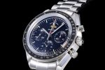 Speedmaster "Apollo 15" 40th Anniversary OMF 1:1 Best Edition Black Dial on SS Bracelet Manual Winding Chrono Movement - Image 3