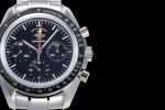 Speedmaster "Apollo 15" 40th Anniversary OMF 1:1 Best Edition Black Dial on SS Bracelet Manual Winding Chrono Movement - Image 4