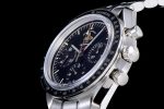 Speedmaster "Apollo 15" 40th Anniversary OMF 1:1 Best Edition Black Dial on SS Bracelet Manual Winding Chrono Movement - Image 6