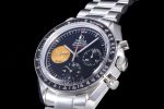 Speedmaster Apollo XI 40th Anniversary OMF 1:1 Best Edition Black Dial on SS Bracelet Manual Winding Chrono Movement - Image 2