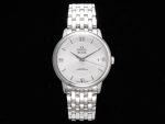 De Ville 36.8mm SS HRF 1:1 Best Edition Silver Dial SS Marker on SS Bracelet A2824