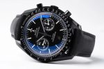 Speedmaster Moonwatch Co-Axial OMF 1:1 Best Edition Black Dial White Logo on Black Leather Strap A9300 (Black Balance Wheel) V2 - Image 3