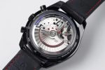 Speedmaster Moonwatch Co-Axial OMF 1:1 Best Edition Black Dial White Logo on Black Leather Strap A9300 (Black Balance Wheel) V2 - Image 7
