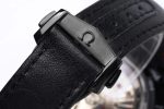 Speedmaster Moonwatch Co-Axial OMF 1:1 Best Edition Black Dial White Logo on Black Leather Strap A9300 (Black Balance Wheel) V2 - Image 8