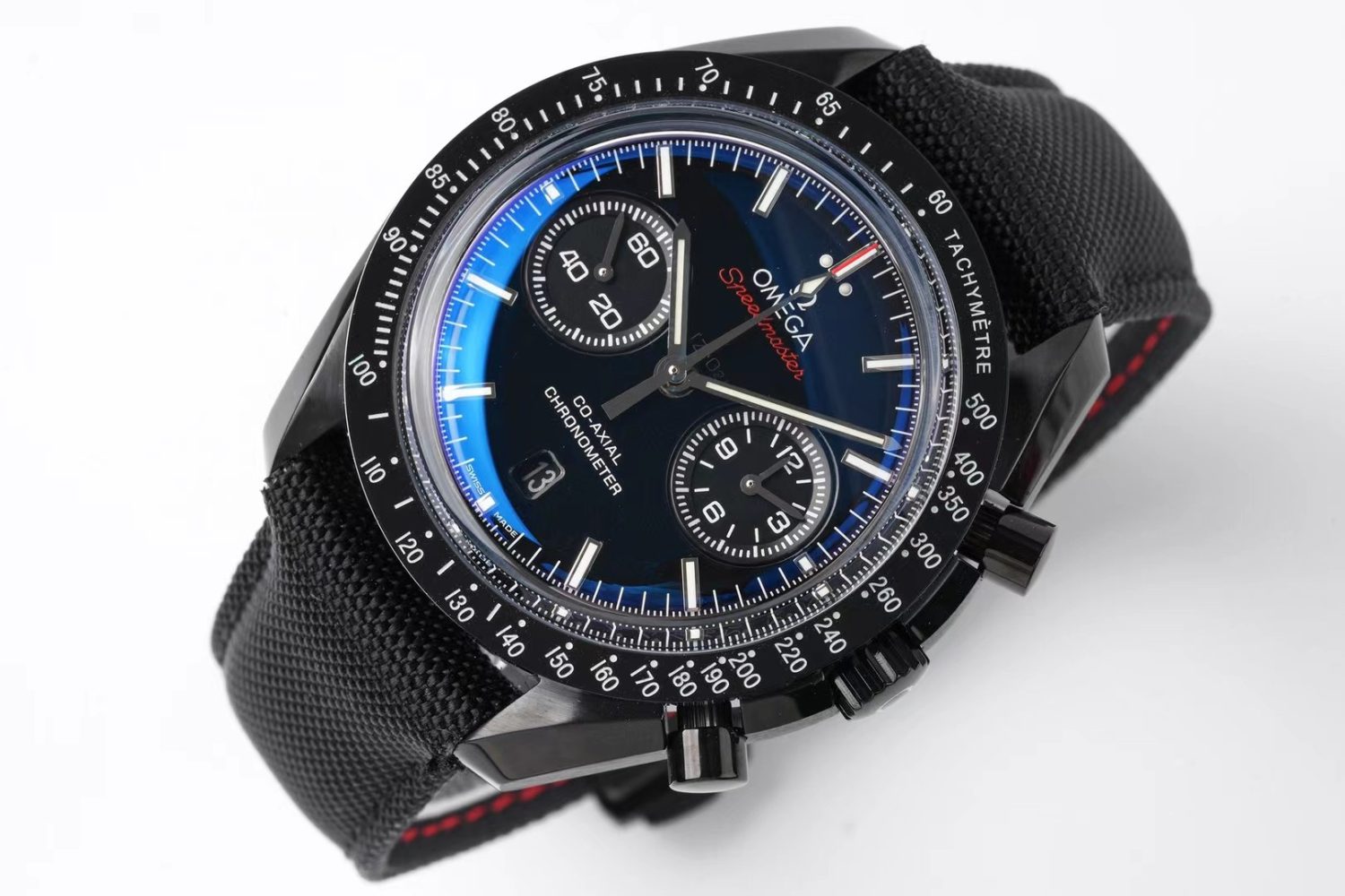 Speedmaster "Dark Side of The Moon" Real Ceramic OMF 1:1 Best Edition on Nylon Strap A9300 - Image 2