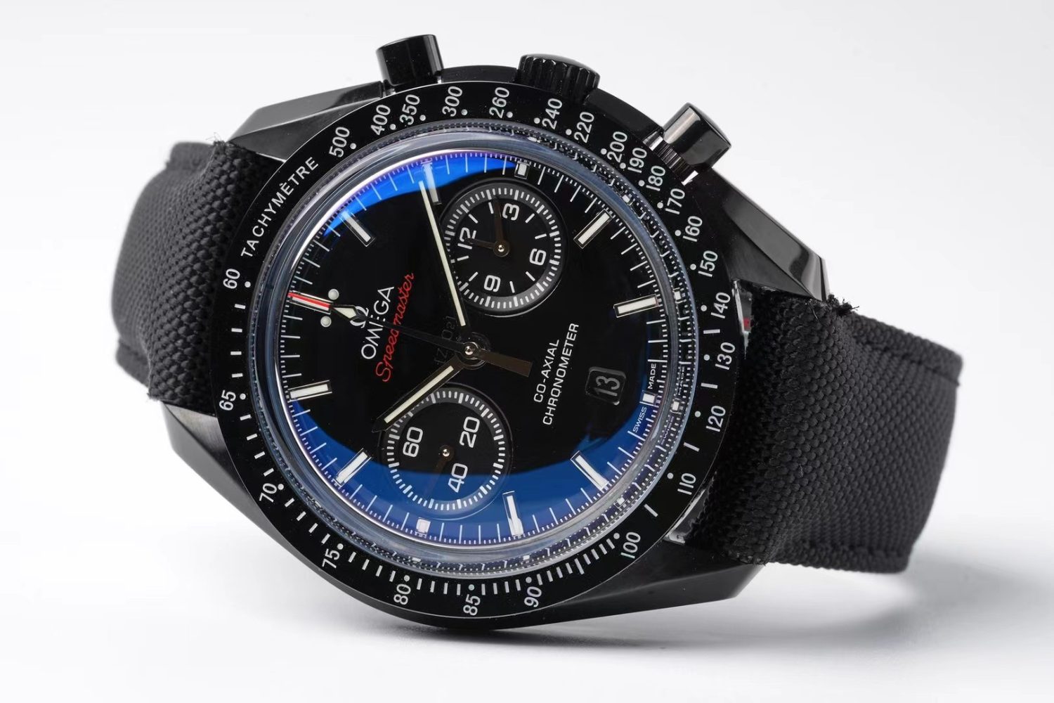 Speedmaster "Dark Side of The Moon" Real Ceramic OMF 1:1 Best Edition on Nylon Strap A9300 - Image 3