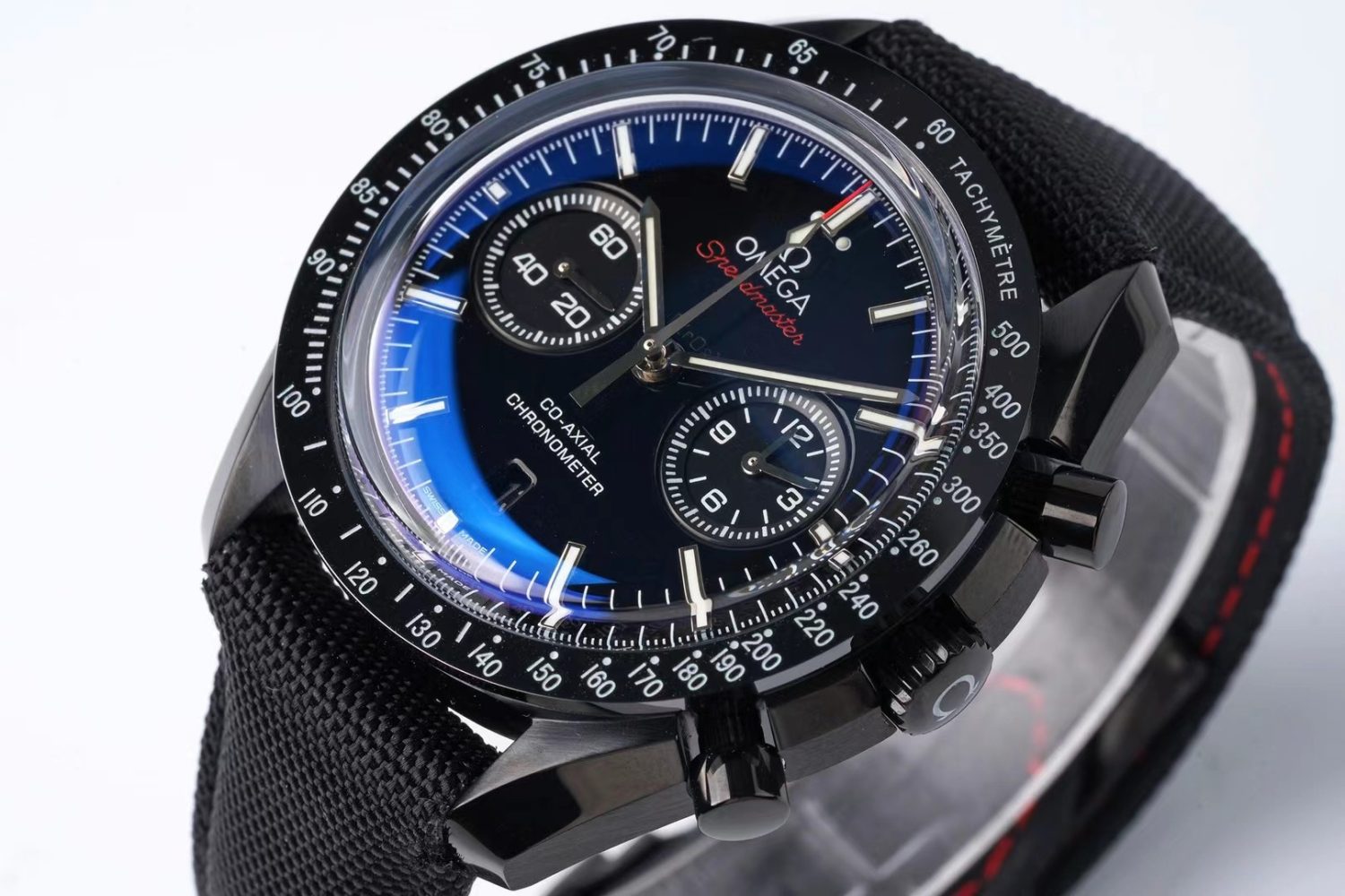 Speedmaster "Dark Side of The Moon" Real Ceramic OMF 1:1 Best Edition on Nylon Strap A9300 - Image 4