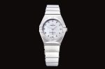 Constellation Ladies 25mm K11F 1:1 Best Edition SS White Textured Dial Diamonds Markers on SS Bracelet ETA Quartz