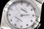 Constellation Ladies 25mm K11F 1:1 Best Edition SS White MOP Dial Diamonds Markers Diamonds Bezel on SS Bracelet ETA Quartz - Image 3