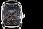 Kalpa Grande Tourbillon Real PR SS Gray Skeleton Dial on Black Leather Strap - Image 2