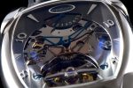 Kalpa Grande Tourbillon Real PR SS Gray Skeleton Dial on Black Leather Strap - Image 5