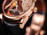 Fleurier Tonda Tourbillon Woodrock RG Real PR JBF Best Edition Red Man Dial on Brown Leather Strap - Image 3