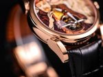 Fleurier Tonda Tourbillon Woodrock RG Real PR JBF Best Edition Red Man Dial on Brown Leather Strap - Image 4