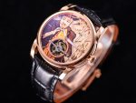 Fleurier Tonda Tourbillon Woodrock RG Real PR JBF Best Edition Red Man Dial on Brown Leather Strap - Image 7