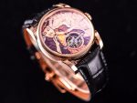 Fleurier Tonda Tourbillon Woodrock RG Real PR JBF Best Edition Red Man Dial on Brown Leather Strap - Image 8