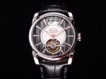 Fleurier Tonda Tourbillon Woodrock SS Real PR JBF Best Edition Black/White Dial on Black Leather Strap