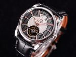 Fleurier Tonda Tourbillon Woodrock SS Real PR JBF Best Edition Black/White Dial on Black Leather Strap - Image 3