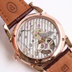 Fleurier Tonda Tourbillon Woodrock RG Real PR JBF Best Edition Red Dial on Brown Leather Strap - Image 8