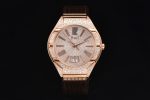 Piaget Polo Real RG Diamonds Dial/Bezel on Brown Croco Strap Swiss A10