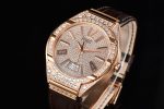 Piaget Polo Real RG Diamonds Dial/Bezel on Brown Croco Strap Swiss A10 - Image 3
