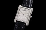 Piaget Emperador Full Paved Diamonds Watch SS KZF Best Edition on Black Leather Strap MIYOTA 9015 - Image 3
