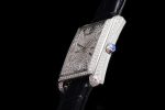 Piaget Emperador Full Paved Diamonds Watch SS KZF Best Edition on Black Leather Strap MIYOTA 9015 - Image 6
