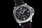 PAM724 Luminor Marina 44mm HWF 1:1 Best Edition Black Dial on Black Leather Strap A6497 - Image 2