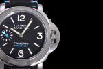 PAM724 Luminor Marina 44mm HWF 1:1 Best Edition Black Dial on Black Leather Strap A6497 - Image 4