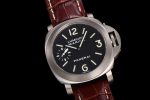 PAM177 Luminor Marina 44mm HWF 1:1 Best Edition Black Dial on Brown Leather Strap  A6497 - Image 2