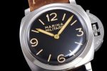 PAM673 Luminor Marina 47mm HWF 1:1 Best Edition Black Dial on Brown Leather Strap A6497 - Image 5