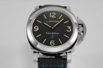 PAM774 Luminor 44mm HWF 1:1 Best Edition Black Dial on Nylon Cladded Black Leather Strap A6497 - Image 2