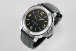 PAM774 Luminor 44mm HWF 1:1 Best Edition Black Dial on Nylon Cladded Black Leather Strap A6497 - Image 4
