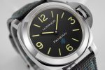 PAM774 Luminor 44mm HWF 1:1 Best Edition Black Dial on Nylon Cladded Black Leather Strap A6497 - Image 5
