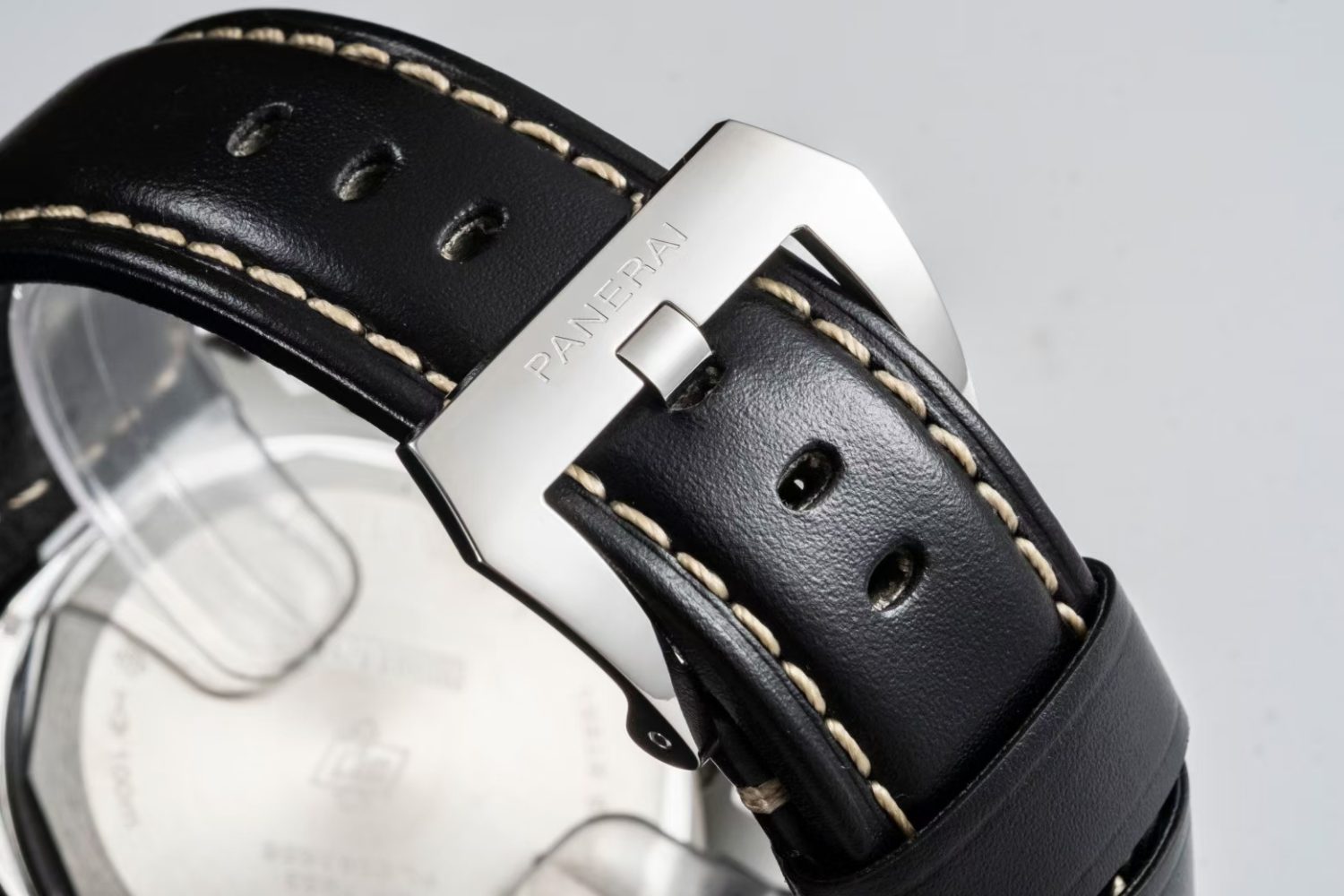 PAM1084 Luminor 44mm HWF 1:1 Best Edition Black Dial on Black Leather Strap A6497 - Image 7