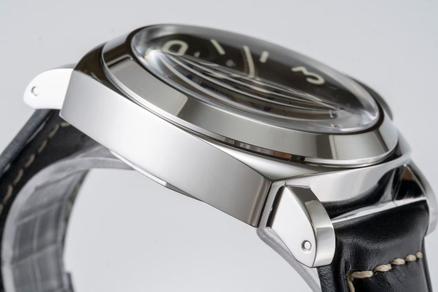 PAM1084 Luminor 44mm HWF 1:1 Best Edition Black Dial on Black Leather Strap A6497 - Image 8