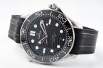 SEAMASTER DIVER 300M ZF 1:1 BEST EDITION BLACK CERAMIC BLACK DIAL ON BLACK RUBBER STRAP A8800 - Image 6