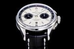 PREMIER B01 CHRONO SS 42MM GF 1:1 BEST EDITION WHITE/BLACK DIAL ON BLACK LEATHER STRAP A7750 - Image 10