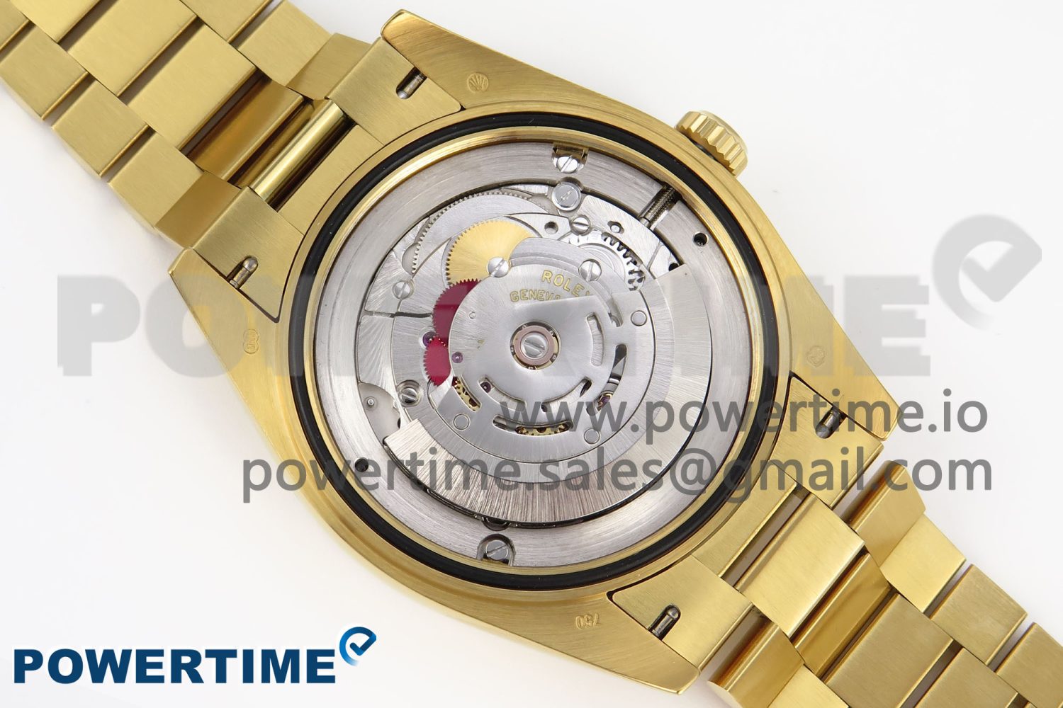 DayDate 40 YG GSF Gain Weight Black Crystal Dial Diamonds Bezel on President Bracelet A3255 - Image 9