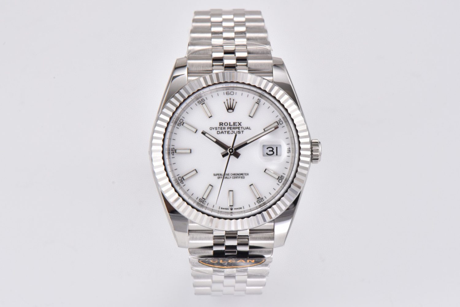 DateJust 41 126334 904L SS Clean FactoryBest Edition White Dial on Jubilee  Bracelet VR3235 - Image 1