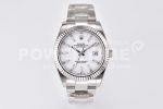 DateJust 41 126334 904L SS Clean Factory Best Edition Fluted Bezel Silver Dial on Oyster Bracelet VR3235