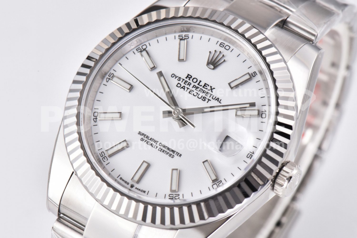 DateJust 41 126334 904L SS Clean Factory Best Edition Fluted Bezel Silver Dial on Oyster Bracelet VR3235 - Image 2