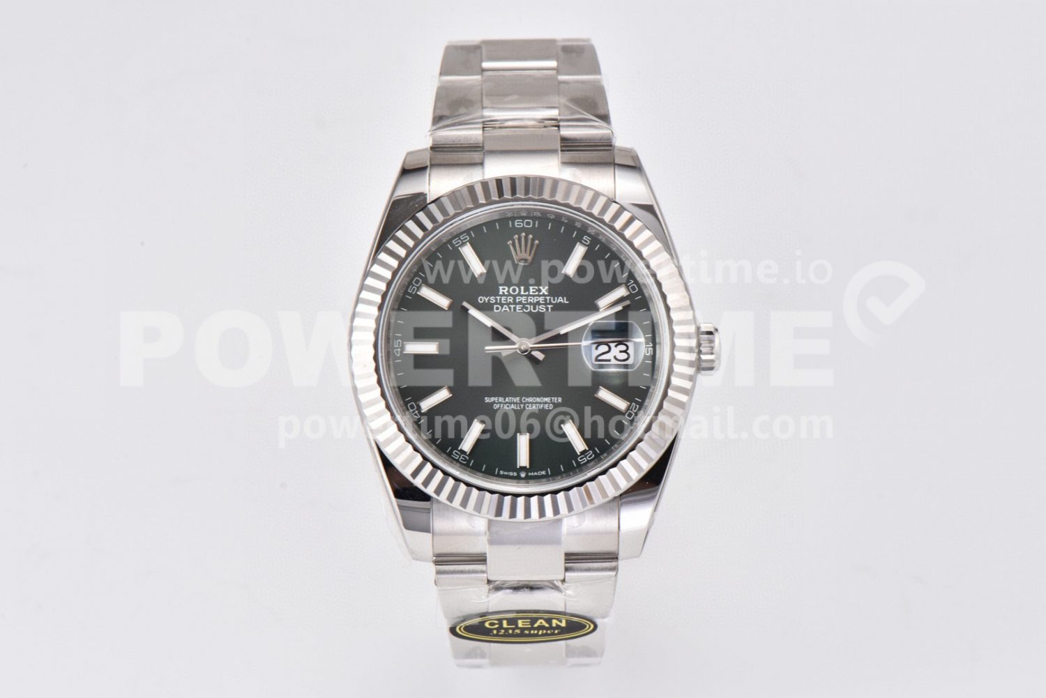 DateJust 41 126334 Clean 1:1 Best Edition 904L Steel Green Stick Dial on Oyster Bracelet VR3235 Super Clone - Image 1