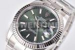 DateJust 41 126334 Clean 1:1 Best Edition 904L Steel Green Stick Dial on Oyster Bracelet VR3235 Super Clone - Image 2