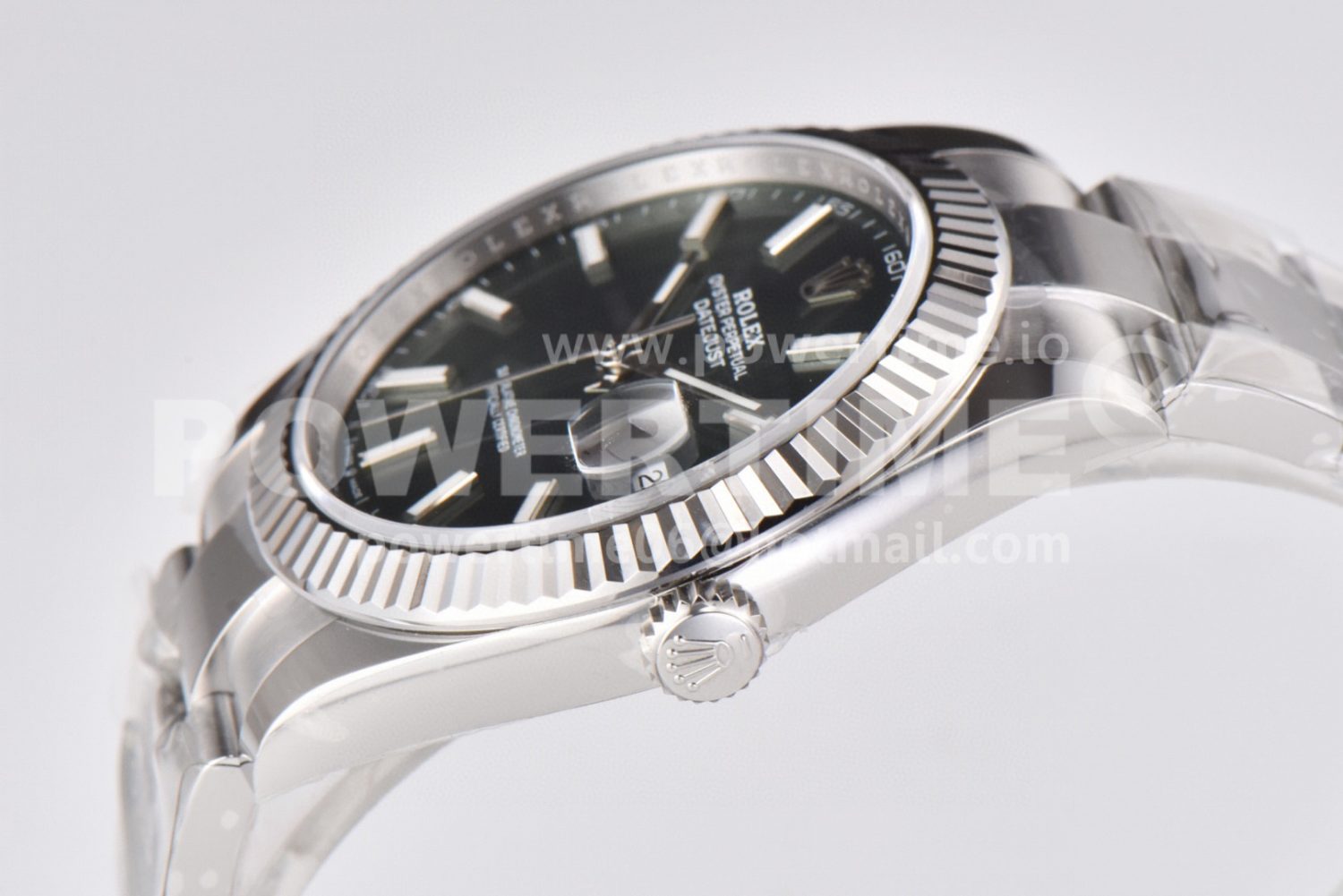 DateJust 41 126334 Clean 1:1 Best Edition 904L Steel Green Stick Dial on Oyster Bracelet VR3235 Super Clone - Image 3