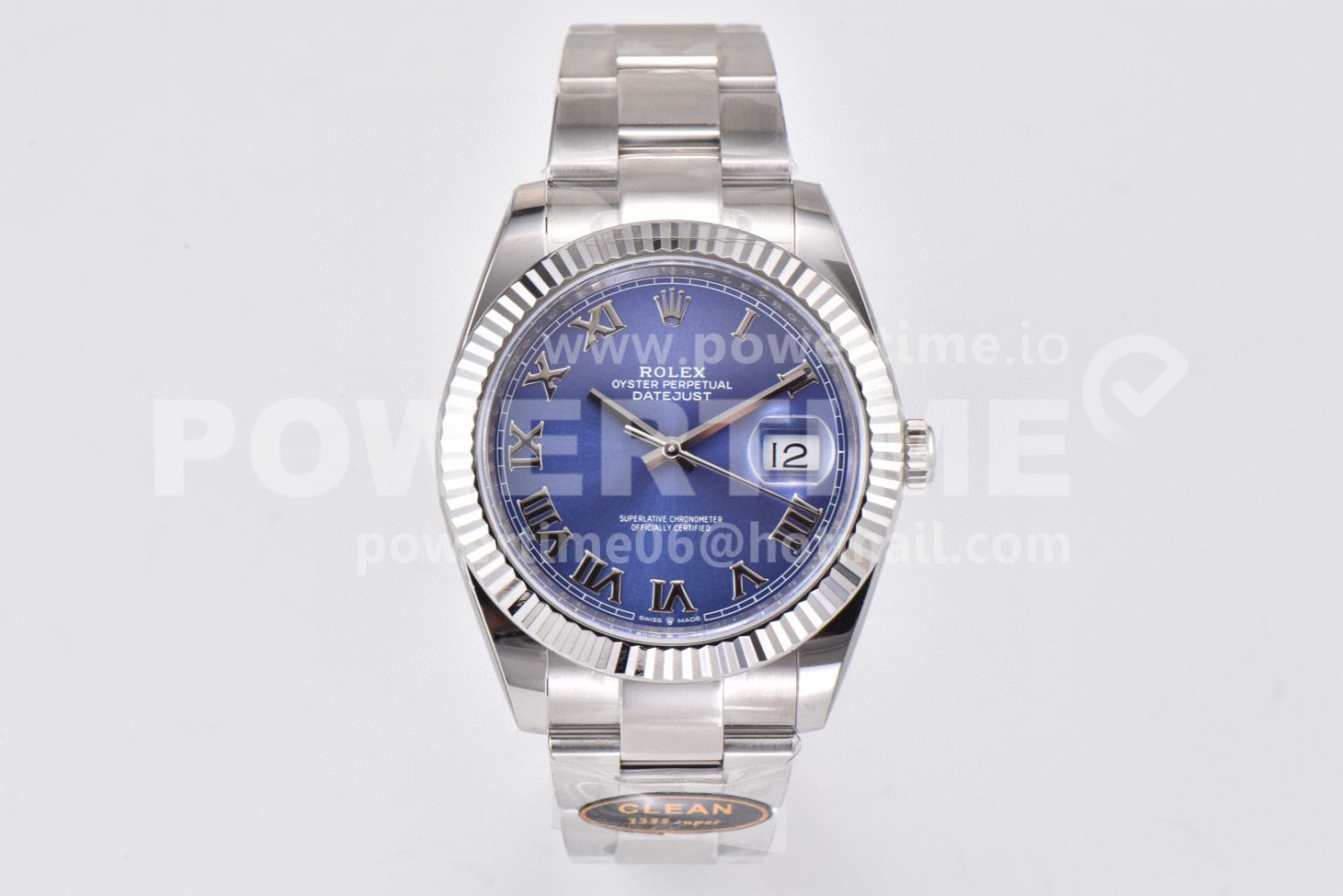 DateJust 41 126334 Clean 1:1 Best Edition 904L Steel Blue Roman Dial on Oyster Bracelet VR3235 - Image 1