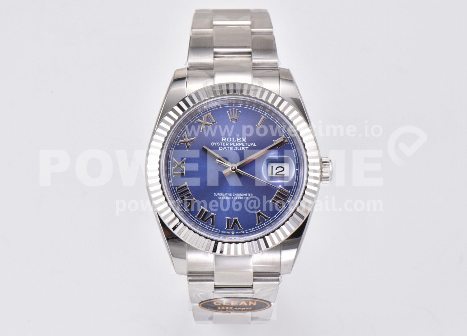DateJust 41 126334 Clean 1:1 Best Edition 904L Steel Blue Roman Dial on Oyster Bracelet VR3235