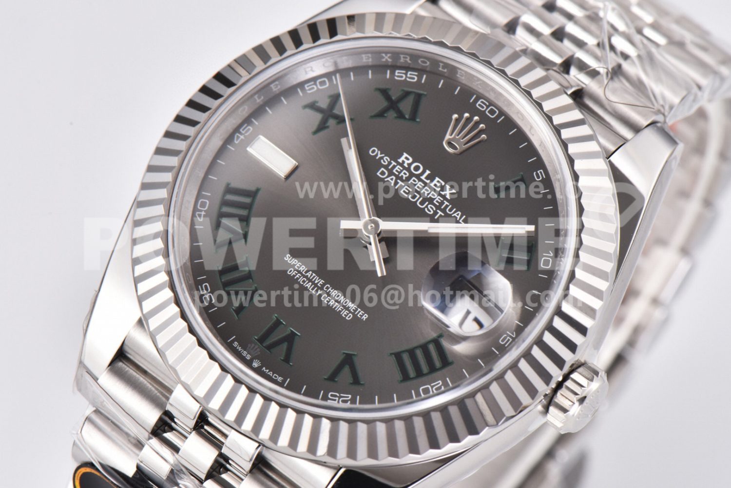 DateJust 126334 904L SS Clean Factory Best Edition Wimbledon Dial on Jubilee Bracelet VR3235 - Image 2